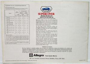 1979 Austin Allegro Take Comfort in Its Strength Sales Brochure