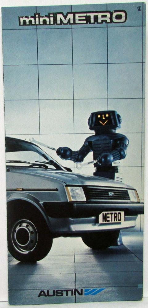 1980 Austin Mini Metro With Happy Robots Sales Folder - French Text