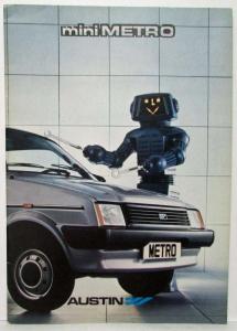 1980 Austin Mini Metro With Robot Sales Brochure - French Text