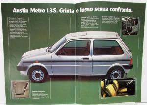 1982 Austin Metro Sales Brochure - Italian Text