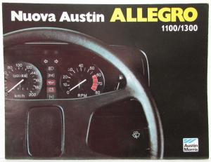 1976-1983 Austin Allegro 1100/1300 Sales Folder - Italian Text