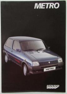 1984 Austin Metro Sales Folder Blue Turbo Car on Cover - Italian Text