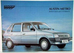1985-1989 Austin Metro Sales Folder - German Text