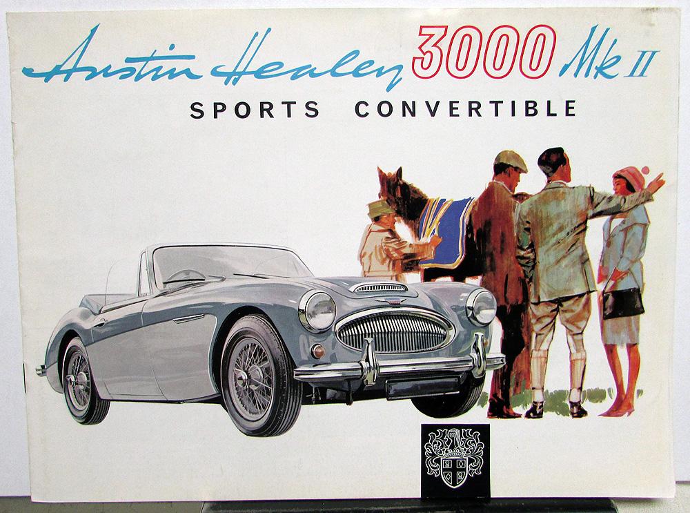 1962 Austin Healey 3000 Mk II Sports Dealer Convertible Sales Brochure Original