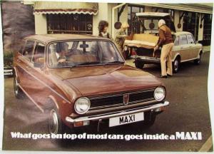 1976 Austin Morris Maxi What Goes on Top Sales Brochure