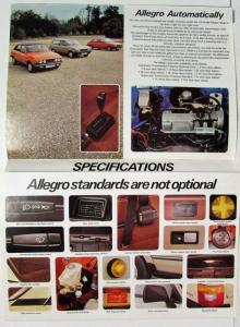 1980 Austin Morris Allegro 3 SuperVroom Sales Brochure
