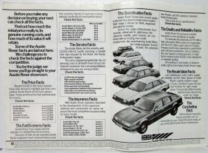 1981-1984 Austin Rover Group Invites You to Check All the Facts Sales Brochure