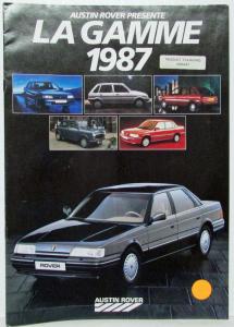 1987 Austin Rover La Gamme Sales Brochure - French Text