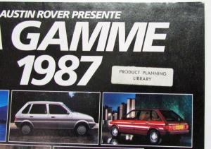 1987 Austin Rover La Gamme Sales Brochure - French Text