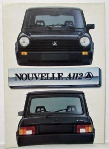 1983 Autobianchi Nouvelle A112 Sales Folder - French Text