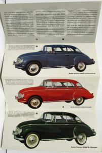 1957-1960 Auto Union 1000 Sales Folder - German Text