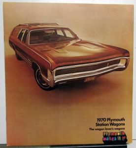 1970 Plymouth Station Wagons Fury Belvedere Original Color Dealer Sales Brochure