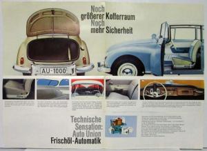 1962 Auto Union 1000 Sales Folder - German Text
