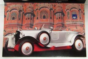 1990-1995 AXA Insurance Company Fascination Cars Postcards - French Text