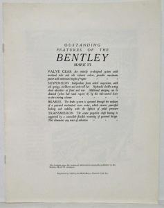 1946-52 Bentley Mark VI RR Owners Club Reprint Folder