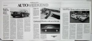 1992 Bentley Turbo R Spirited Elegance by Washington Times & other News Reprints