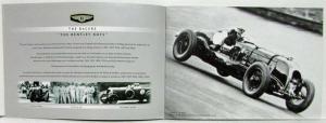 2000 Bentley Brief History Past & Present Models Sales Brochure in 3 Languages