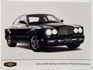 2001 Bentley Set of 9 Photo Plates