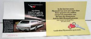 1969 Plymouth Barracuda GTX Fury III Valiant Sport Suburban Sales Folder Mailer