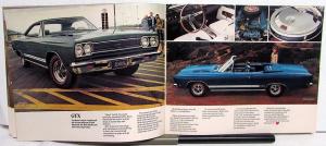 1968 Plymouth Road Runner GTX Cuda Fury Sales Brochure With Warranty Back Cover