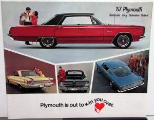 1967 Plymouth Barracuda Sport Fury GTX Belvedere Valiant Sales Brochure Original