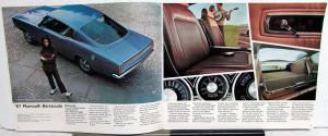 1967 Plymouth Barracuda Sport Fury GTX Belvedere Valiant Sales Brochure Original