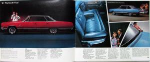 1967 Plymouth Fury Belvedere Valiant Sales Brochure Original No Cuda