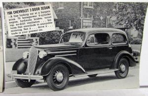 1936 1937 Chevrolet Sedan Used Car Dealer Postcard Set A L Parsons New York Rare