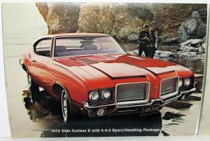1972 Oldsmobile Cutlass 442 Dealer Promotional Postcards Pair Sport Package Orig