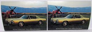 1972 Oldsmobile Toronado Custom Dealer Promotional Postcards Pair Original