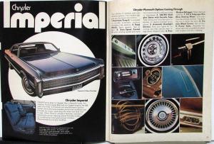 1972 Chrysler Plymouth Road Runner Cuda Duster Sales Brochure No Print Date