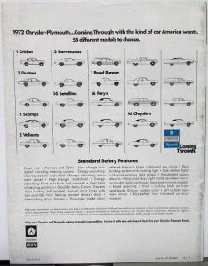 1972 Chrysler Plymouth Road Runner Cuda Duster Sales Brochure Print 12 1 1971