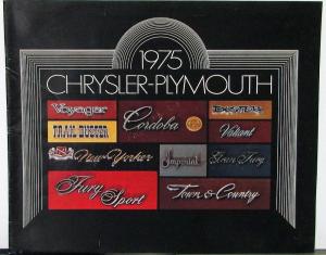 1975 Chrysler Plymouth Road Runner Duster Color Sales Brochure Full Line Orig