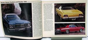 1975 Chrysler Plymouth Road Runner Duster Color Sales Brochure Full Line Orig