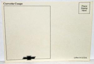 1981 Chevrolet Corvette Dealer Promotional Postcard Red Coupe Chevy GM Original