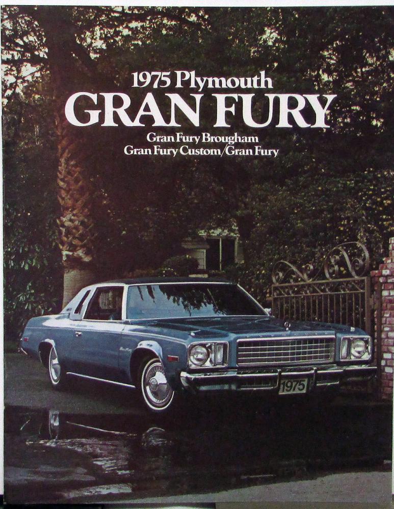 1975 Plymouth Gran Fury Brougham Custom Color Sales Brochure Original