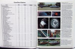 1975 Plymouth Gran Fury Brougham Custom Color Sales Brochure Original