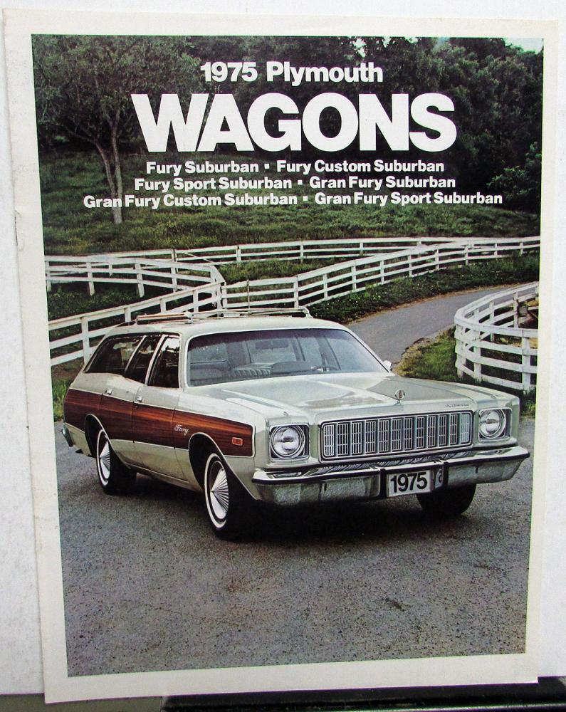 1975 Plymouth Fury Station Wagons Color Sales Brochure Original
