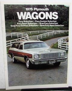1975 Plymouth Fury Station Wagons Color Sales Brochure Original