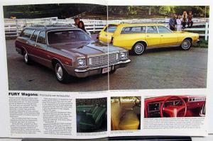 1975 Plymouth Fury Station Wagons Color Sales Brochure Original