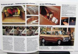 1975 Plymouth Fury Station Wagons Color Sales Brochure Original
