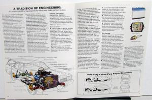 1975 Plymouth Fury Station Wagons Color Sales Brochure Original