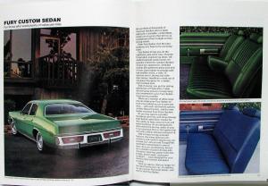 1975 Plymouth Fury Sport Custom Road Runner Salon Color Sales Brochure Original