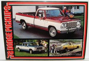 1978 Dodge Truck Dealer Promotional Postcard Pickup Club Crew Cab 4WD Original