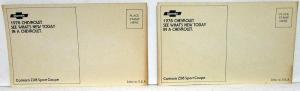 1978 Chevrolet Camaro Dealer Promotional Postcard Z28 Sport Coupe Chevy Pair