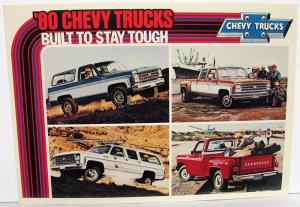 1980 Chevrolet Truck Dealer Promotional Postcard Blazer Suburban Dually Stepside