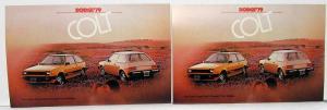 1979 Dodge Colt Dealer Promotional Postcard Pair Hatchback Large Original