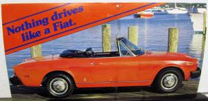 1978 Fiat 124 Sport Spider Dealer Promotional Postcard Convertible Original