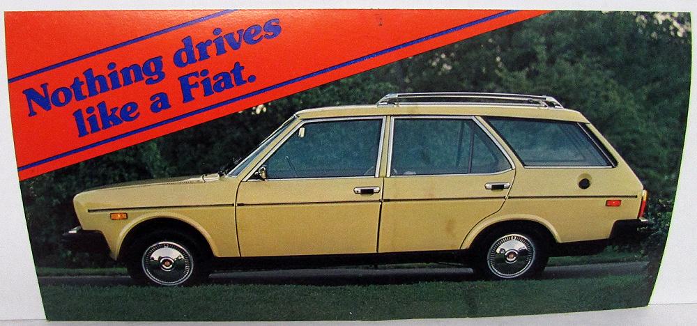 1978 Fiat 131 Station Wagon Dealer Promotional Postcard Large Original