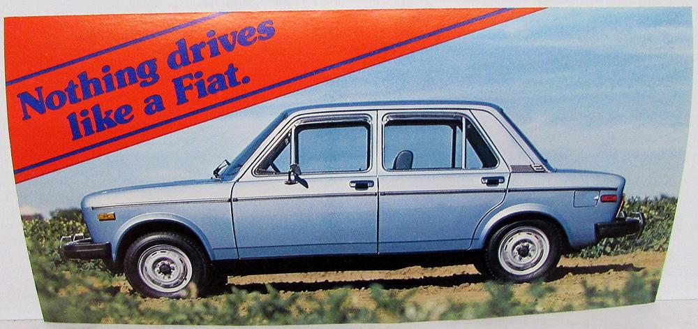 1978 Fiat 128 4 Door Sedan Dealer Promotional Postcard Large Original